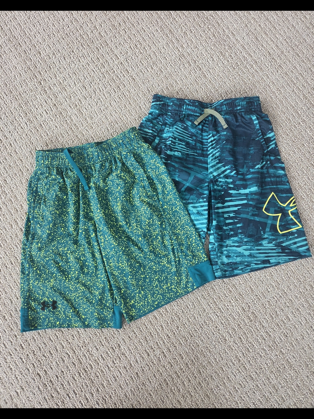 Under Armour Boys' Teal Green Athletic Shorts - 2-Pack